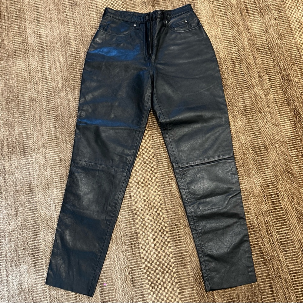 Harley Davidson Motorcycle Pants Women’s Size 40/12 Black Leather Riding Pants